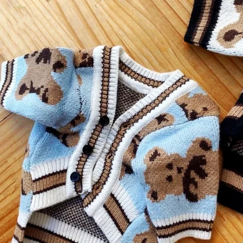 Dog Clothes Pet Striped Cardigan